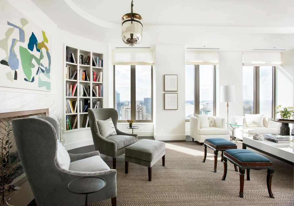 Bright living room kept comfortable on a hot day